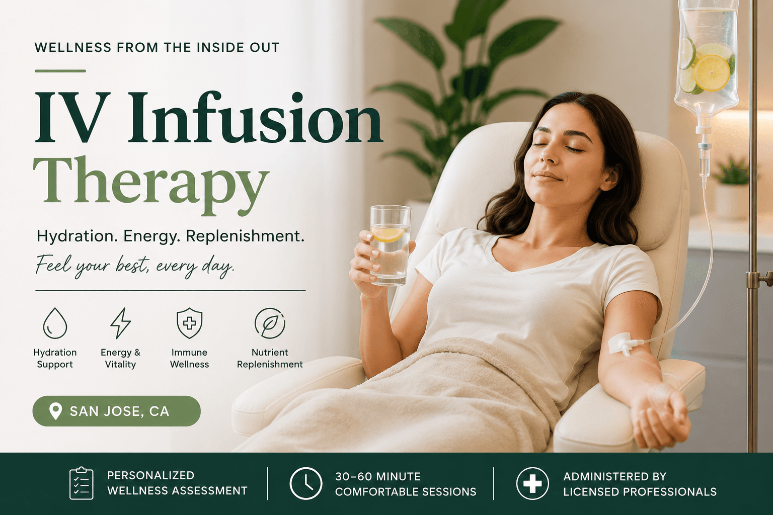 IV Infusion Therapy in San Jose: Hydration, Nutrient Support, and Wellness From the Inside Out